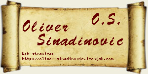 Oliver Sinadinović vizit kartica
